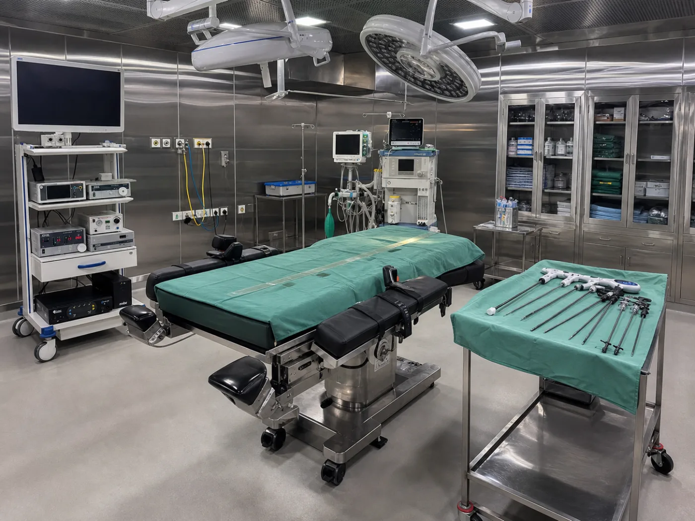 Mangala Hospital operating theatre equipped for laparoscopic surgery
