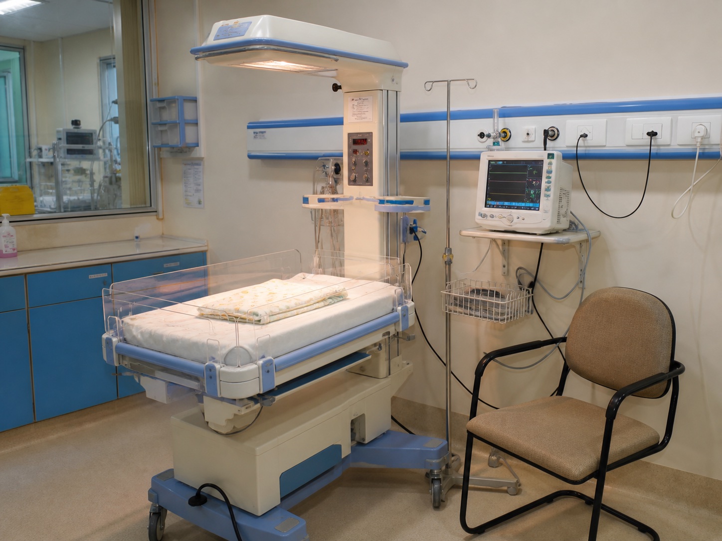 Neonatal warmer and monitoring bay supporting the NEW LIFE subsidised neonatal care programme