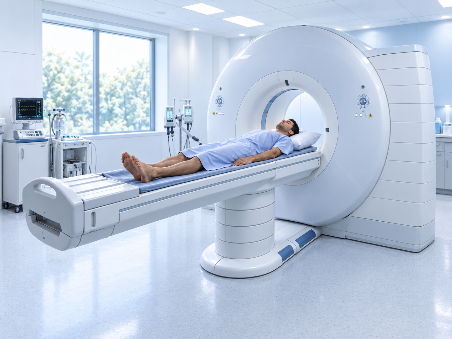 Digital 1.5T MRI scan suite at Mangala Diagnostics in Mangalore