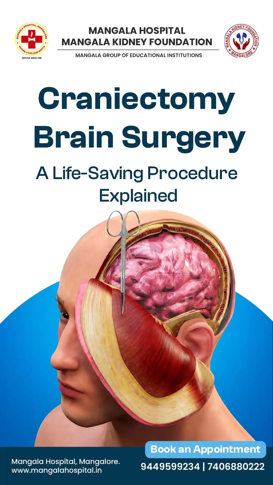Craniectomy brain surgery explained by Mangala Hospital
